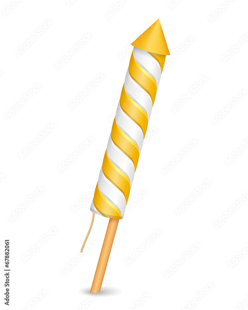 Yellow Firework Rocket Yellow Firework Rocket