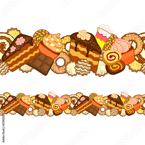 Seamless ornament of confectionery