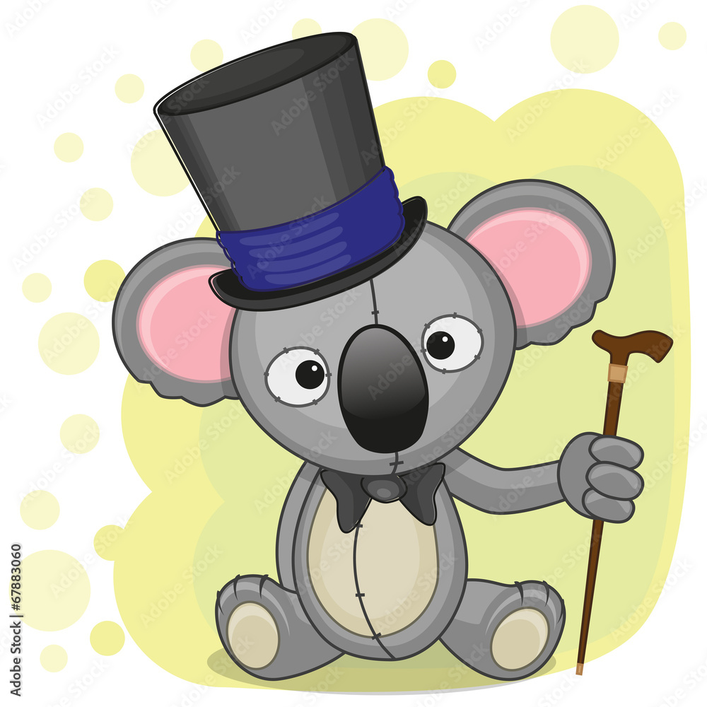 Fototapeta premium Koala in hat