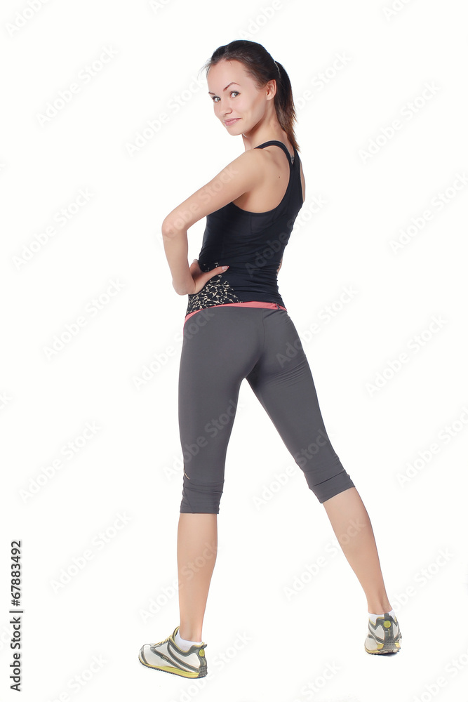 Girl engaged in fitness Girl engaged in fitness