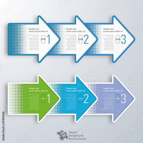 Infographics Vector Background 3-Step Arrows
