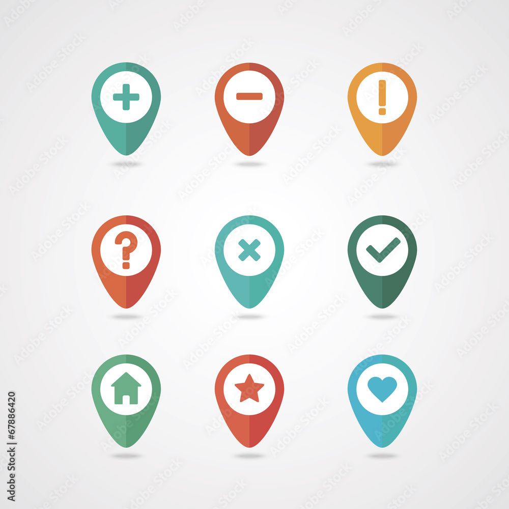 Mapping pins icon Mapping pins icon