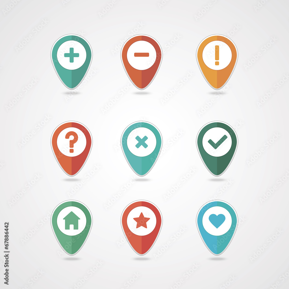 Mapping pins icon Mapping pins icon