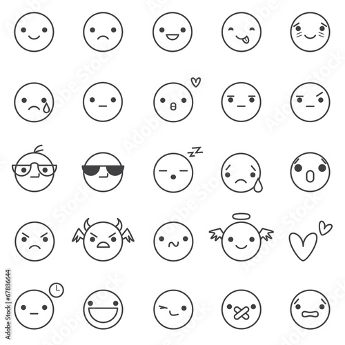 smilies vector icons