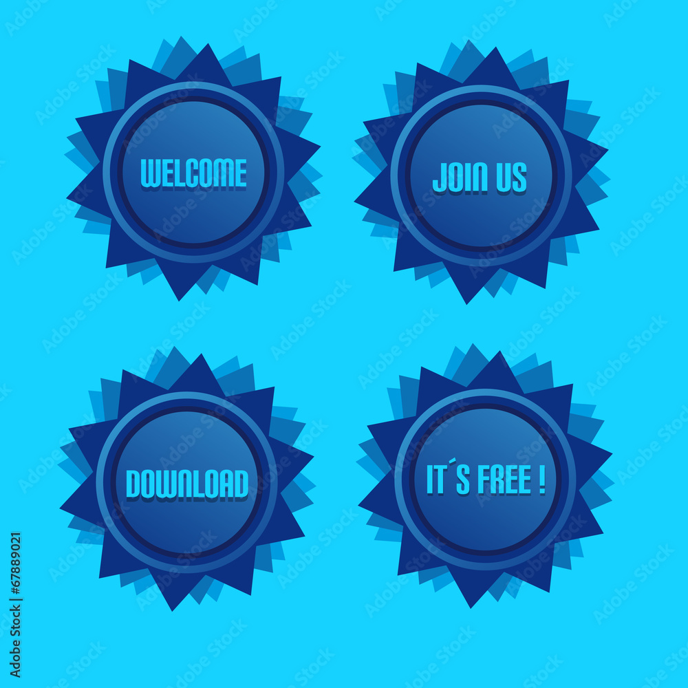 Blue Style Star With Label Sign And Blue Light Background Blue Style Star With Label Sign And Blue Light Background