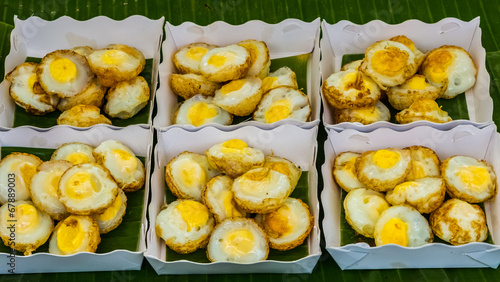 Fried quail eggs  thai food