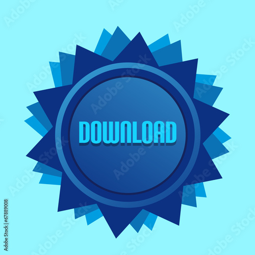 Blue Style Star With Label Sign Download