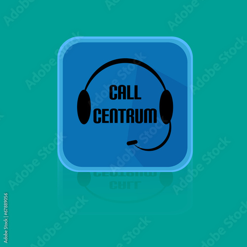 Flat Design Button Call Centrum