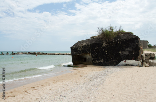 Old WW2 beach bunker photo