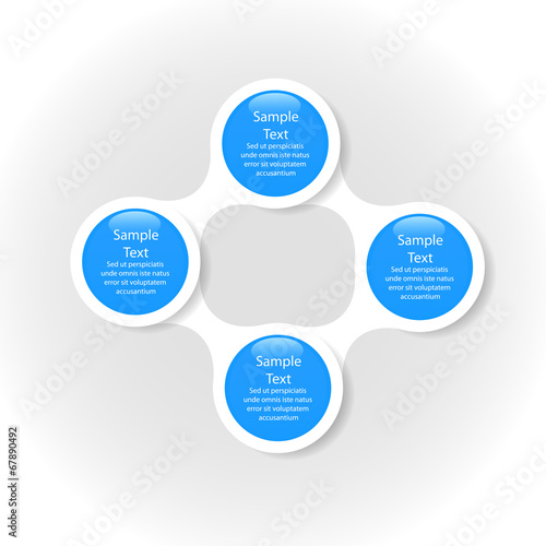 metaball colorful round diagram infographics