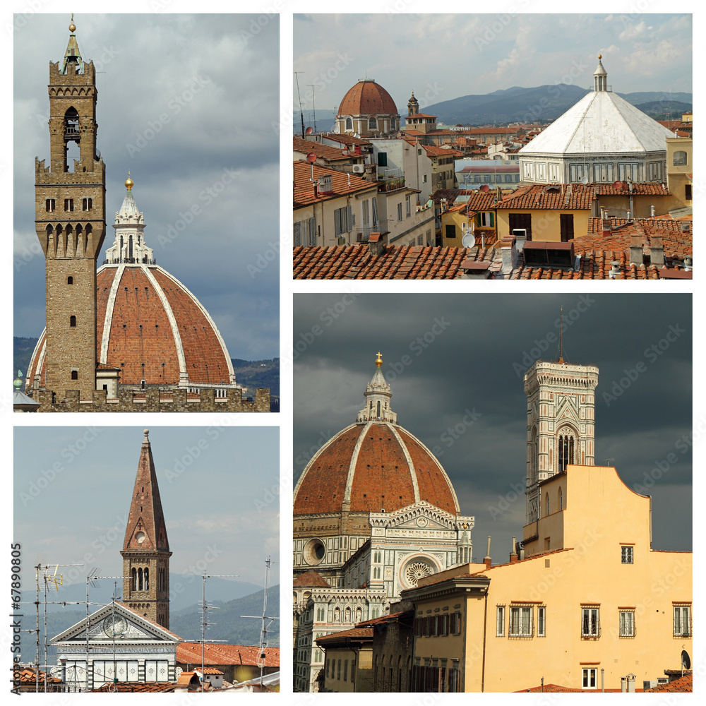 Obraz premium roofs of old Florence, Italy, Europe
