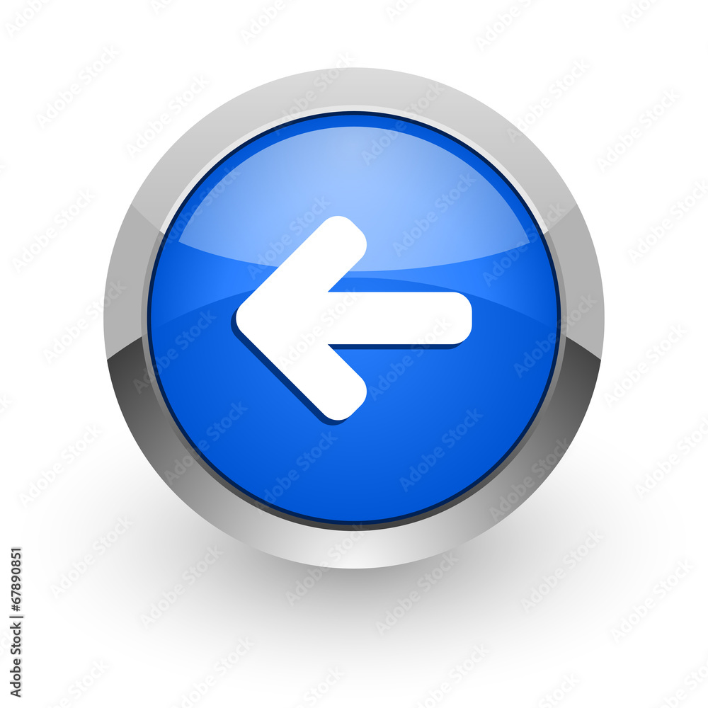 left arrow blue glossy web icon left arrow blue glossy web icon