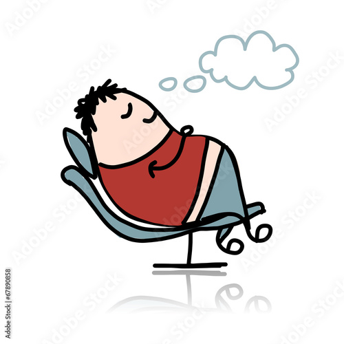 Man sleeping in armchair