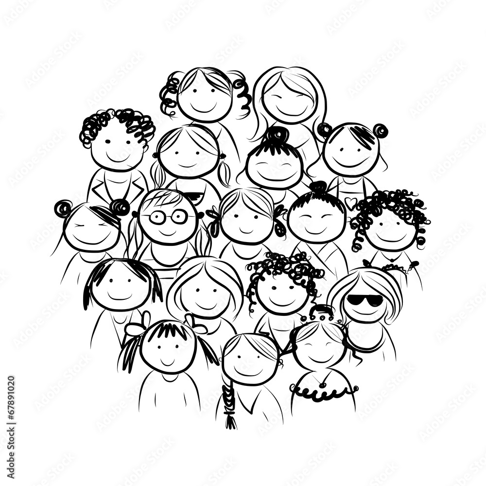 Fototapeta premium Group of women for your design