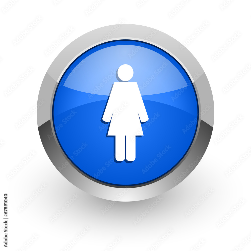 female blue glossy web icon female blue glossy web icon