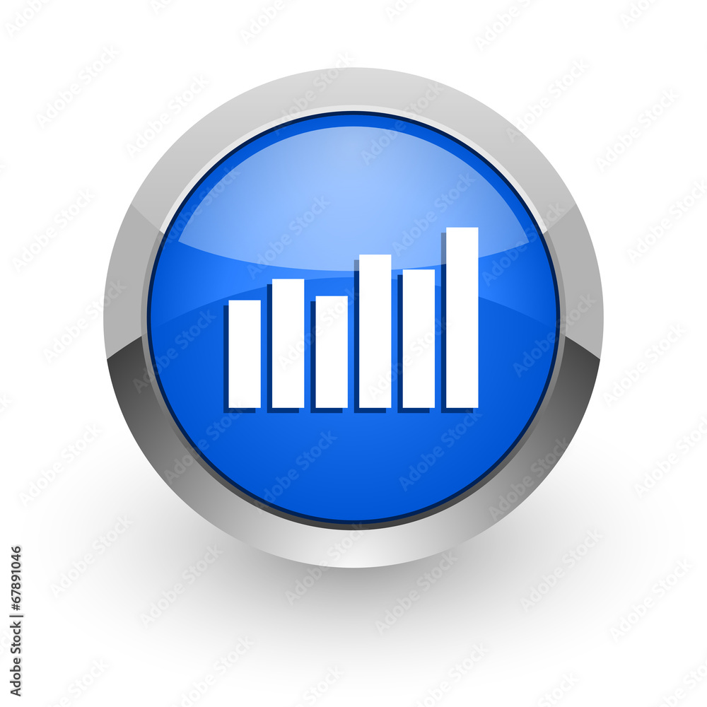 graph blue glossy web icon graph blue glossy web icon