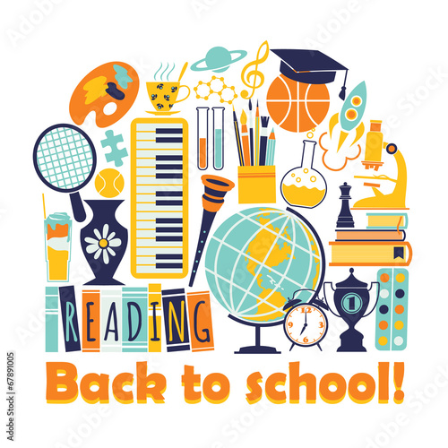 Back to school. Vector illustration