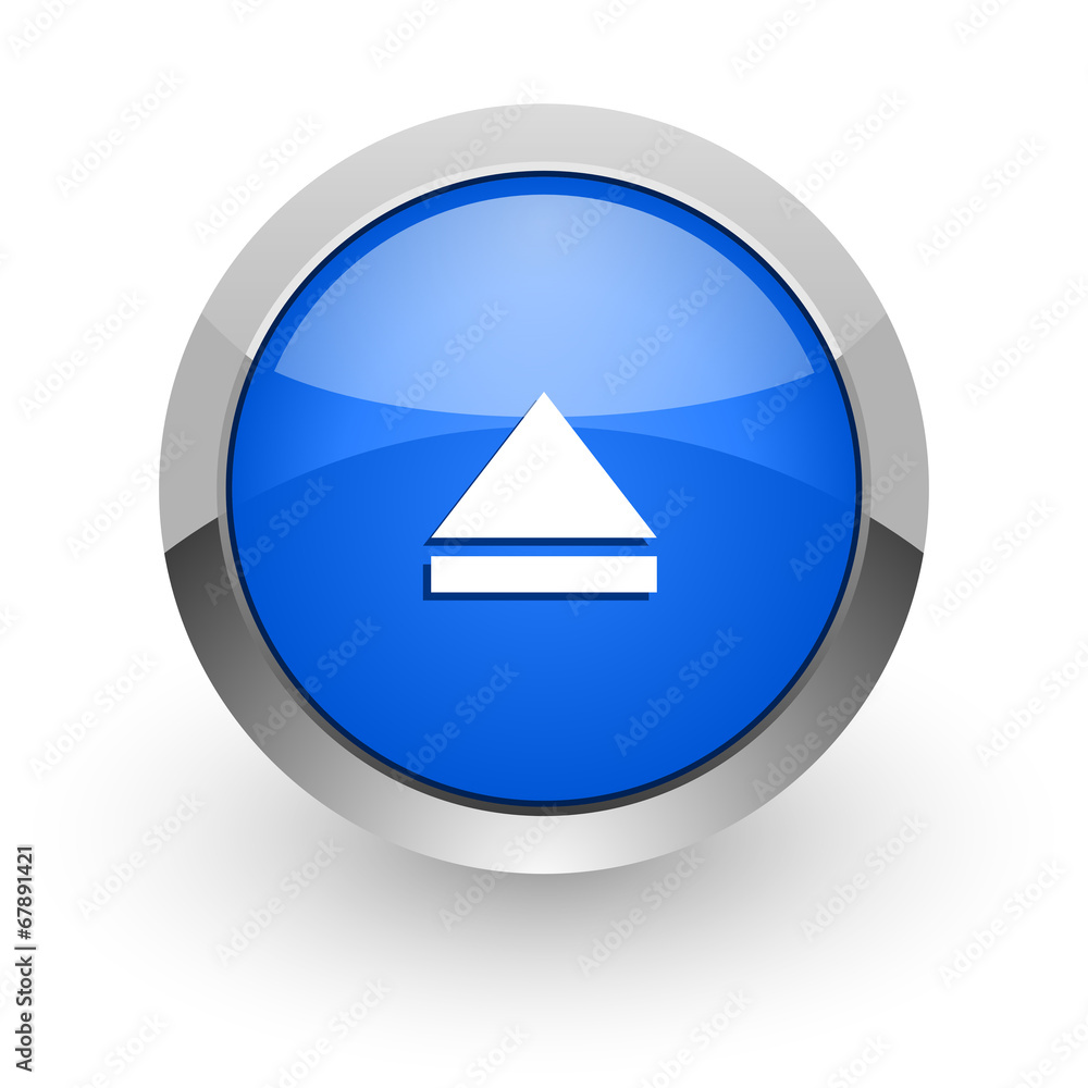 eject blue glossy web icon eject blue glossy web icon