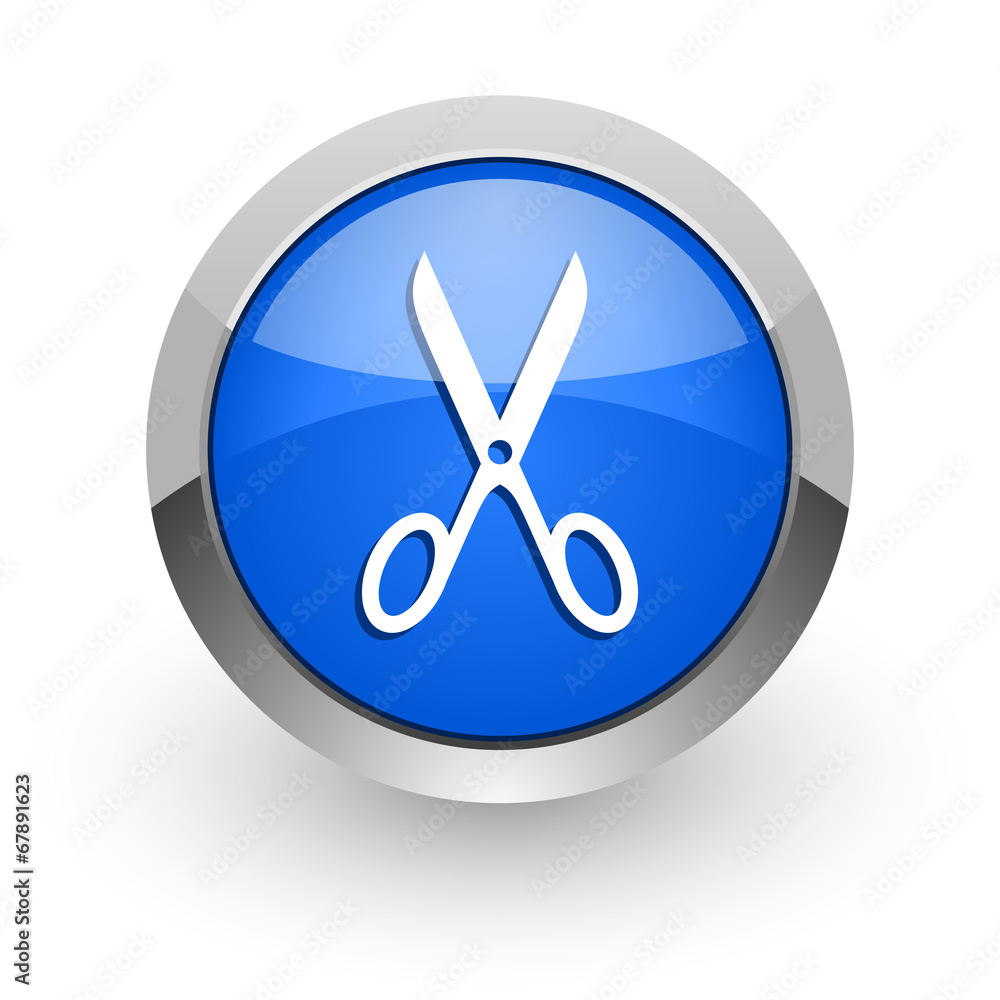 scissors blue glossy web icon scissors blue glossy web icon