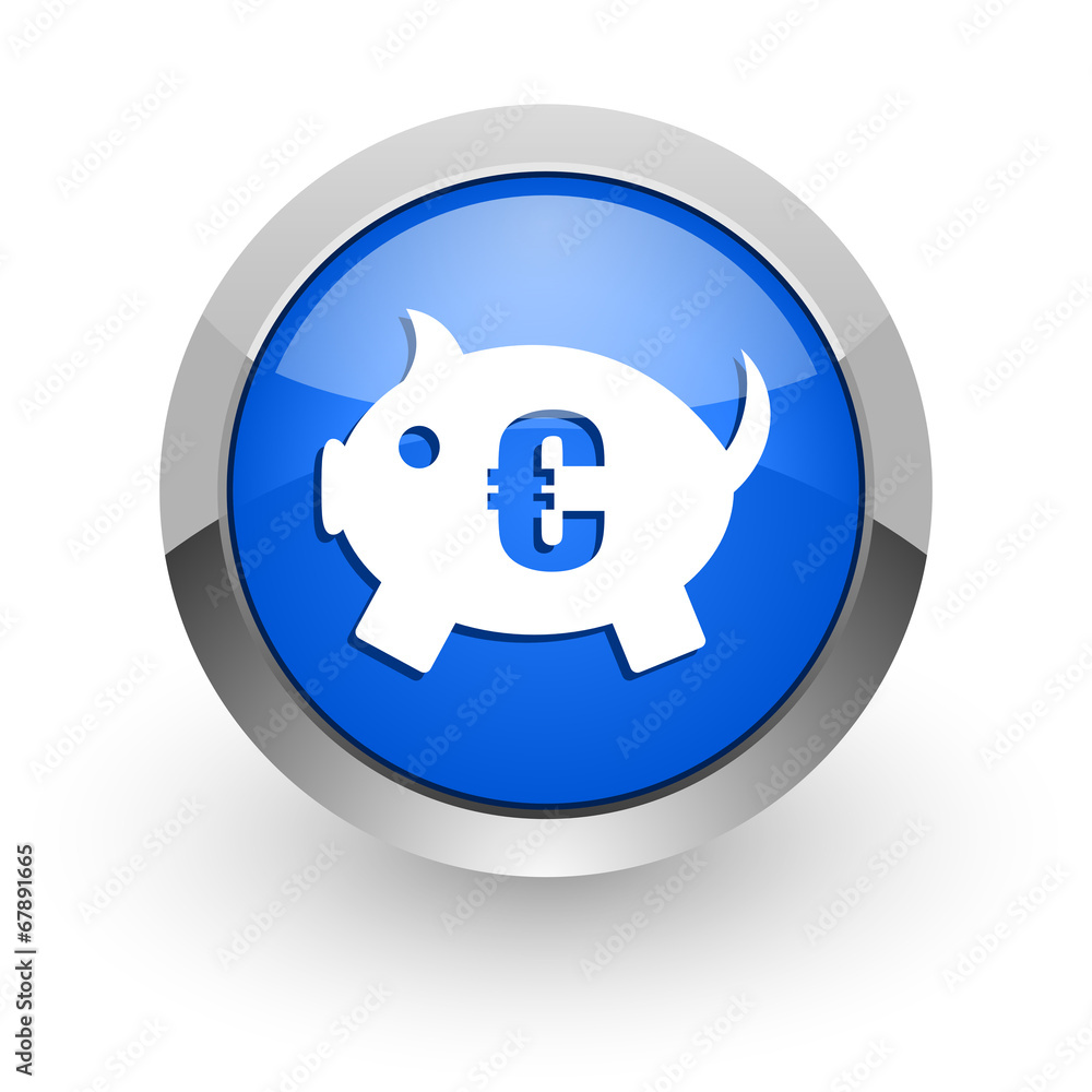 piggy bank blue glossy web icon piggy bank blue glossy web icon
