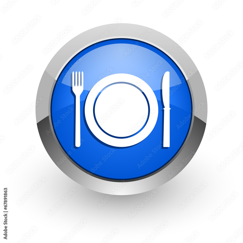 restaurant blue glossy web icon restaurant blue glossy web icon