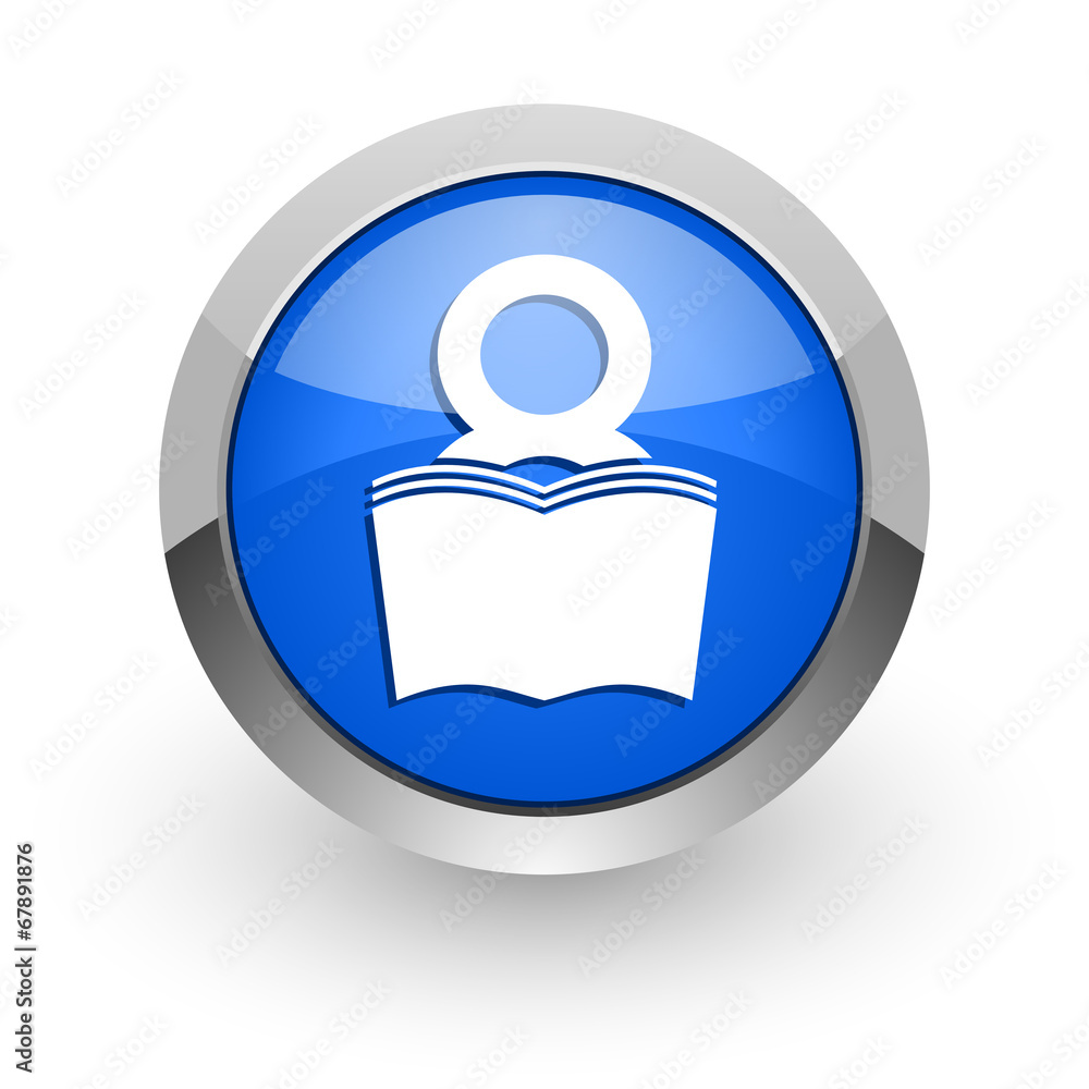 book blue glossy web icon book blue glossy web icon