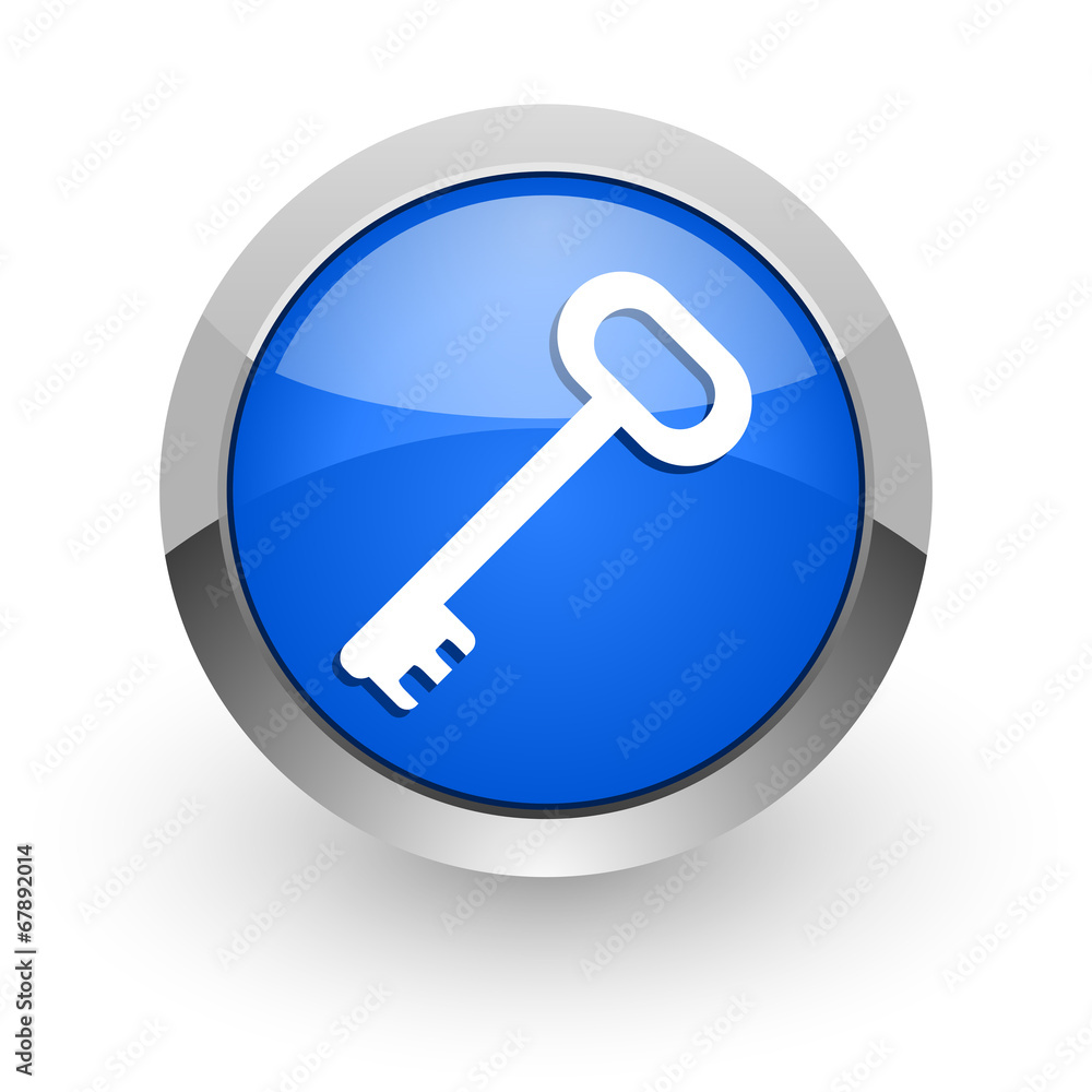 key blue glossy web icon key blue glossy web icon