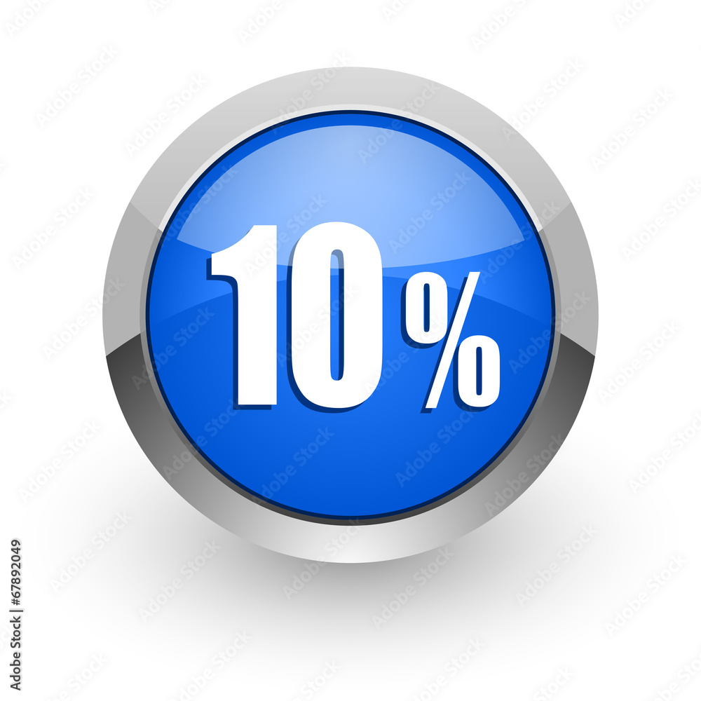 10 percent blue glossy web icon 10 percent blue glossy web icon