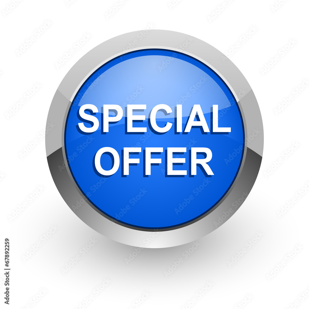 special offer blue glossy web icon special offer blue glossy web icon