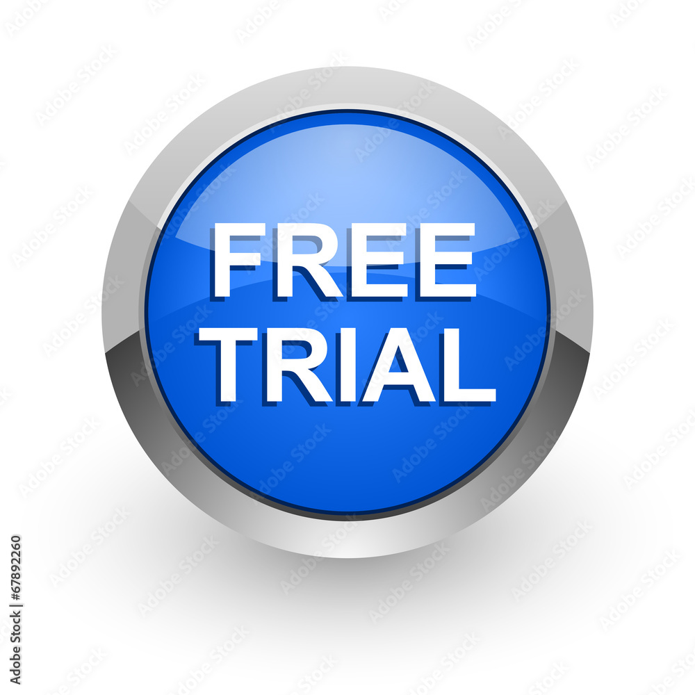 free trial blue glossy web icon free trial blue glossy web icon