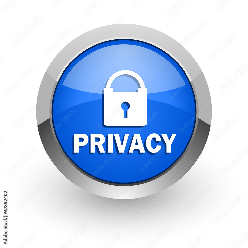 privacy blue glossy web icon privacy blue glossy web icon