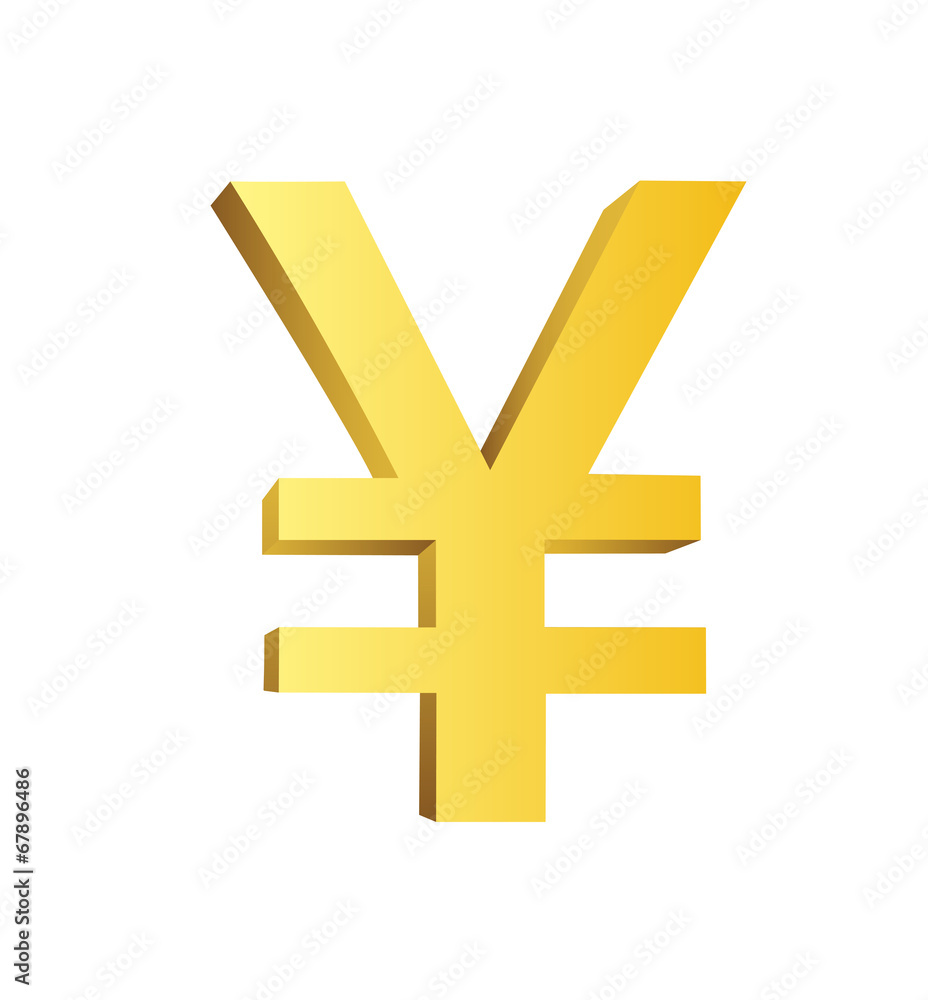 Obraz premium Golden currency symbol