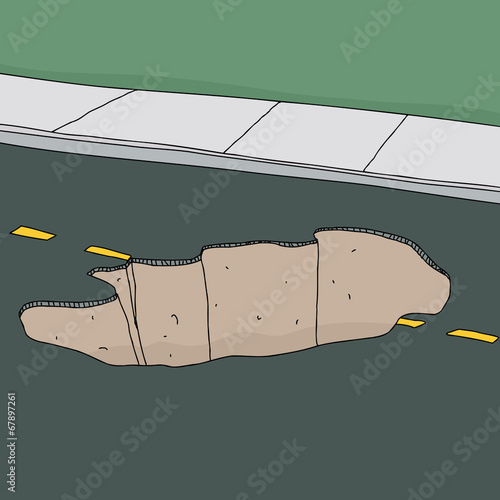 Sinkhole in Road