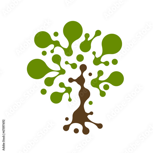 Abstract tree with circle frames for your design