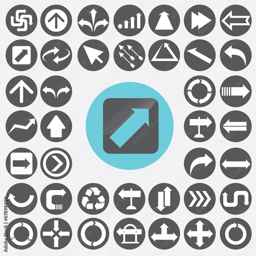 Arrow icons set. Illustration eps10 Arrow icons set. Illustration eps10