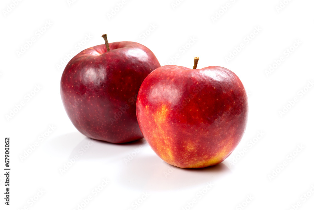 ripe apples on a white background ripe apples on a white background