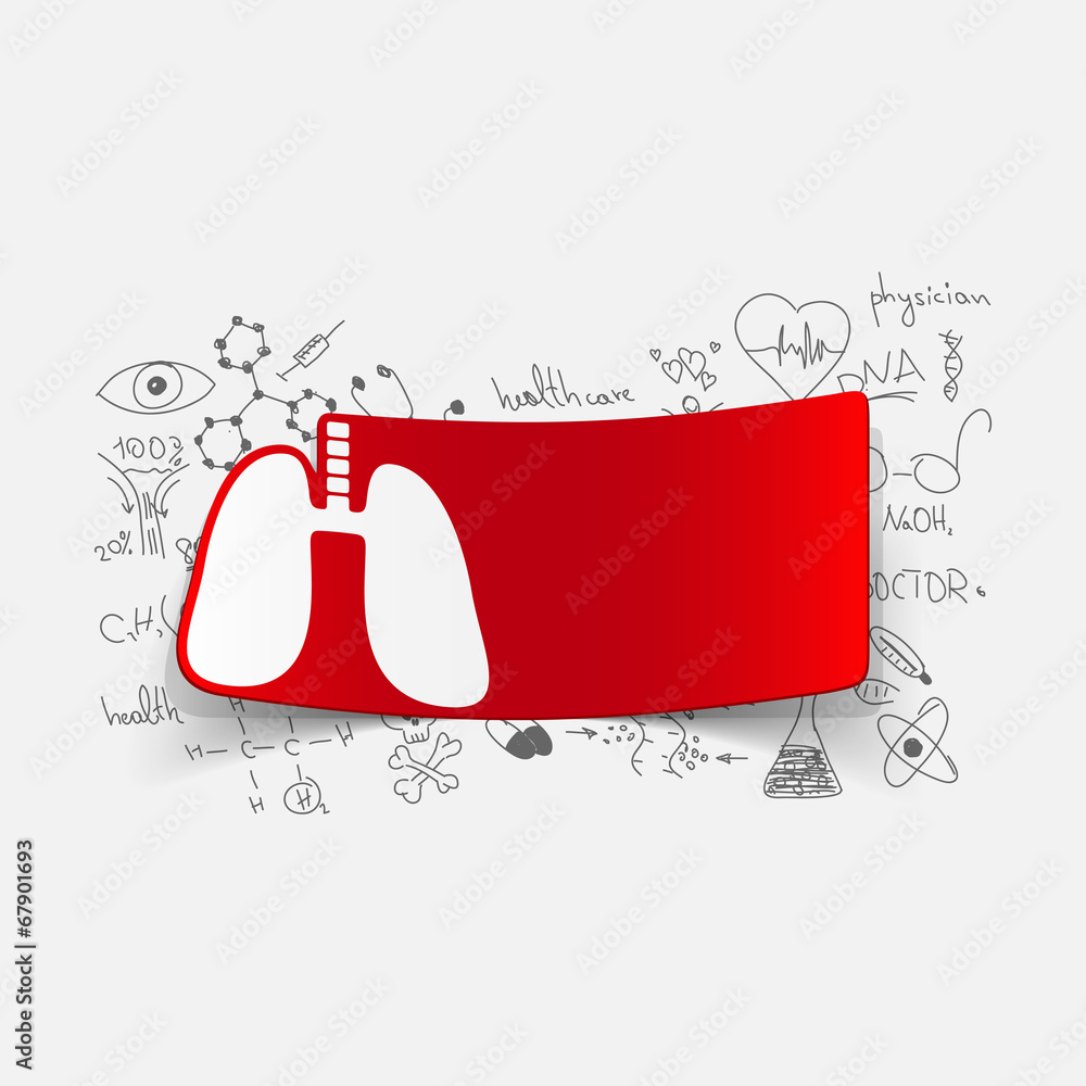 Drawing medical formulas: lung Stock Vector | Adobe Stock