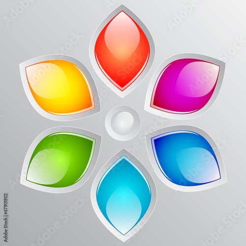 Abstract colorful flower