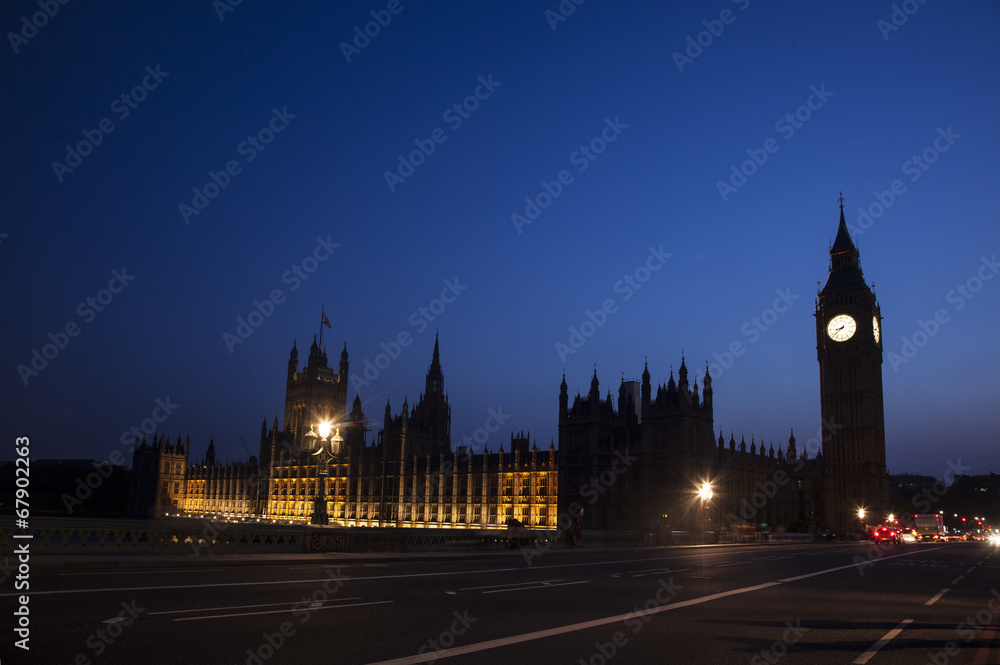 Big Ben at dusk