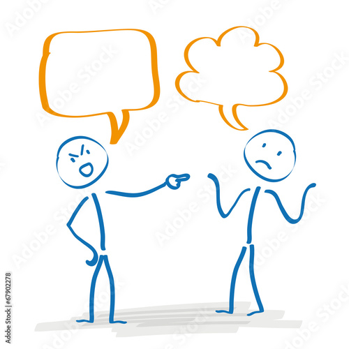 Stickman Allegation Speech Bubbles