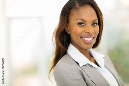young african american businesswoman closeup portrait