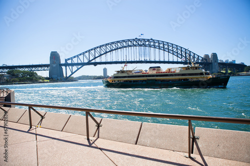 Manly ferry and Sydney Harbour Bridge
