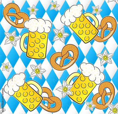 Nahtloses Oktoberfest Muster als Hintergrund