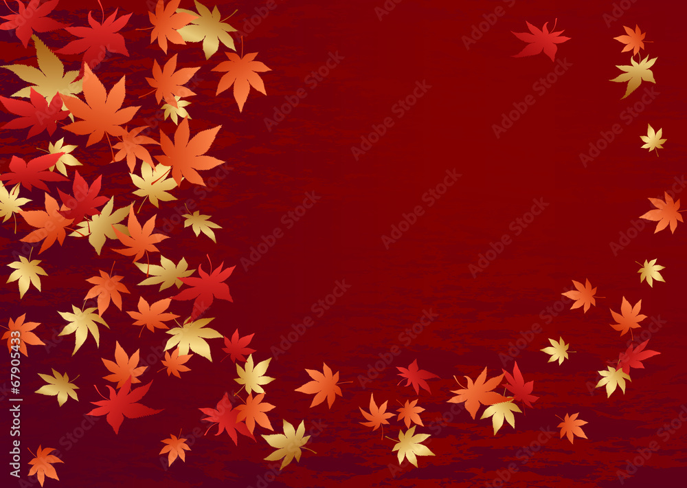 風に舞う紅葉の背景 風に舞う紅葉の背景
