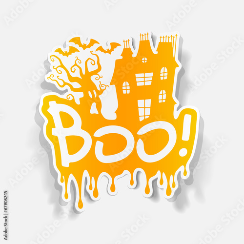 realistic design element: boo