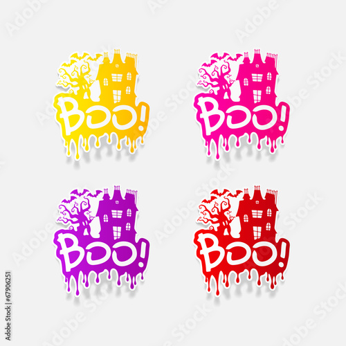 realistic design element: boo
