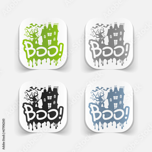 realistic design element: boo