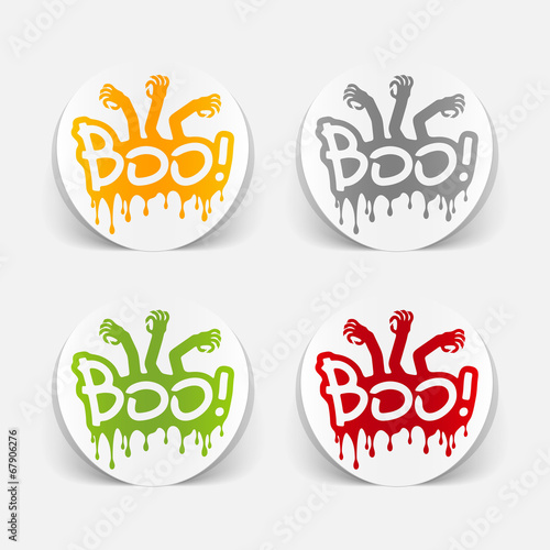 realistic design element: boo