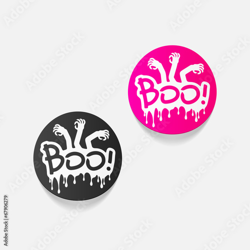 realistic design element: boo