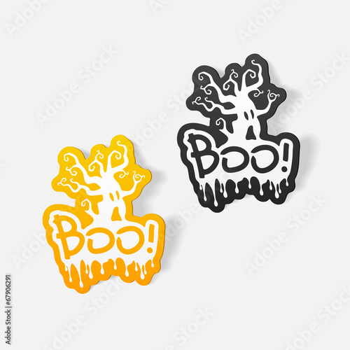 realistic design element: boo